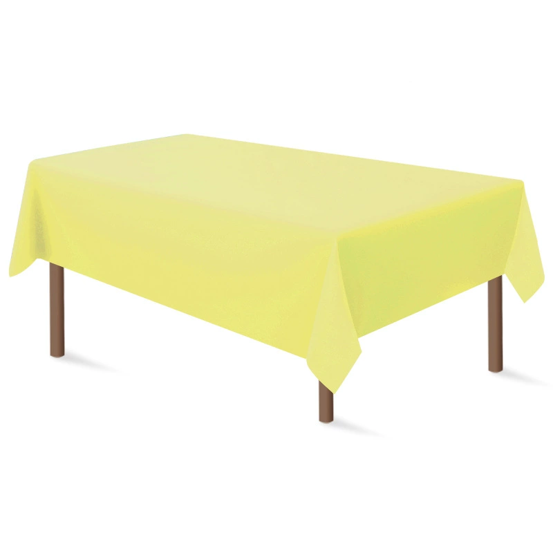 Rectangular disposable party plain tablecloth plastic cloth birthday dessert solid color tablecloth waterproof waterproof table cloth