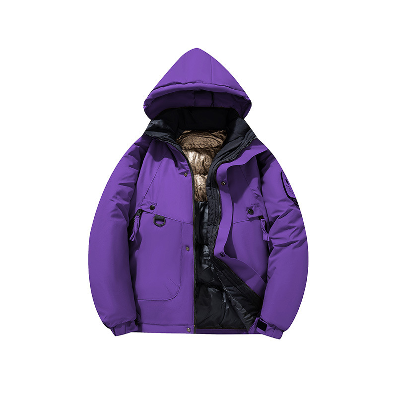 Winter New Graphene Men's Autumn and Winter Style Fleece-Lined Thickened Cotton Jacket, Windproof and Waterproof, Loose-Fitting Cotton Coat for Hiking