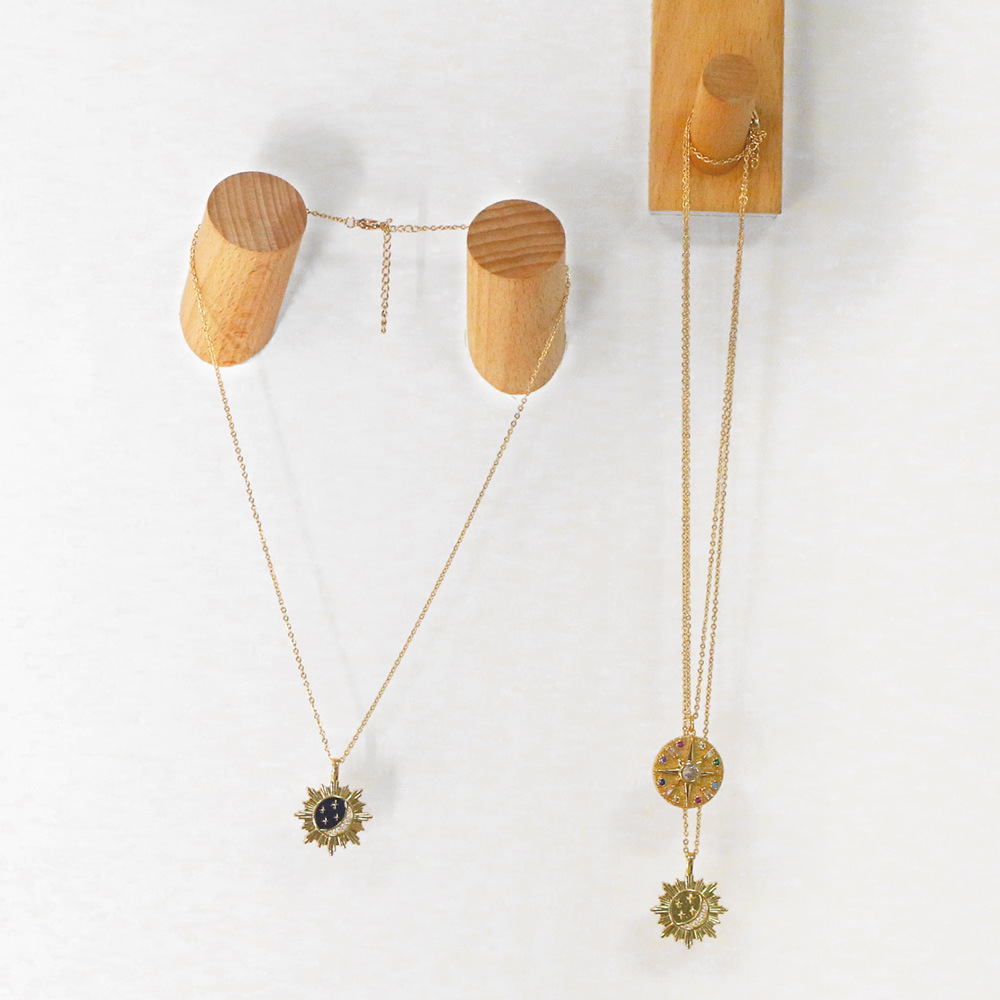 Fashion Copper XINGX Moon Necklace Daily Zircon Copper Necklaces