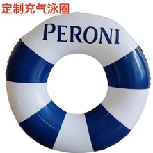定制充气泳圈来样定制LOGO颜色尺寸可定制泳池沙滩戏水圈PVC加厚