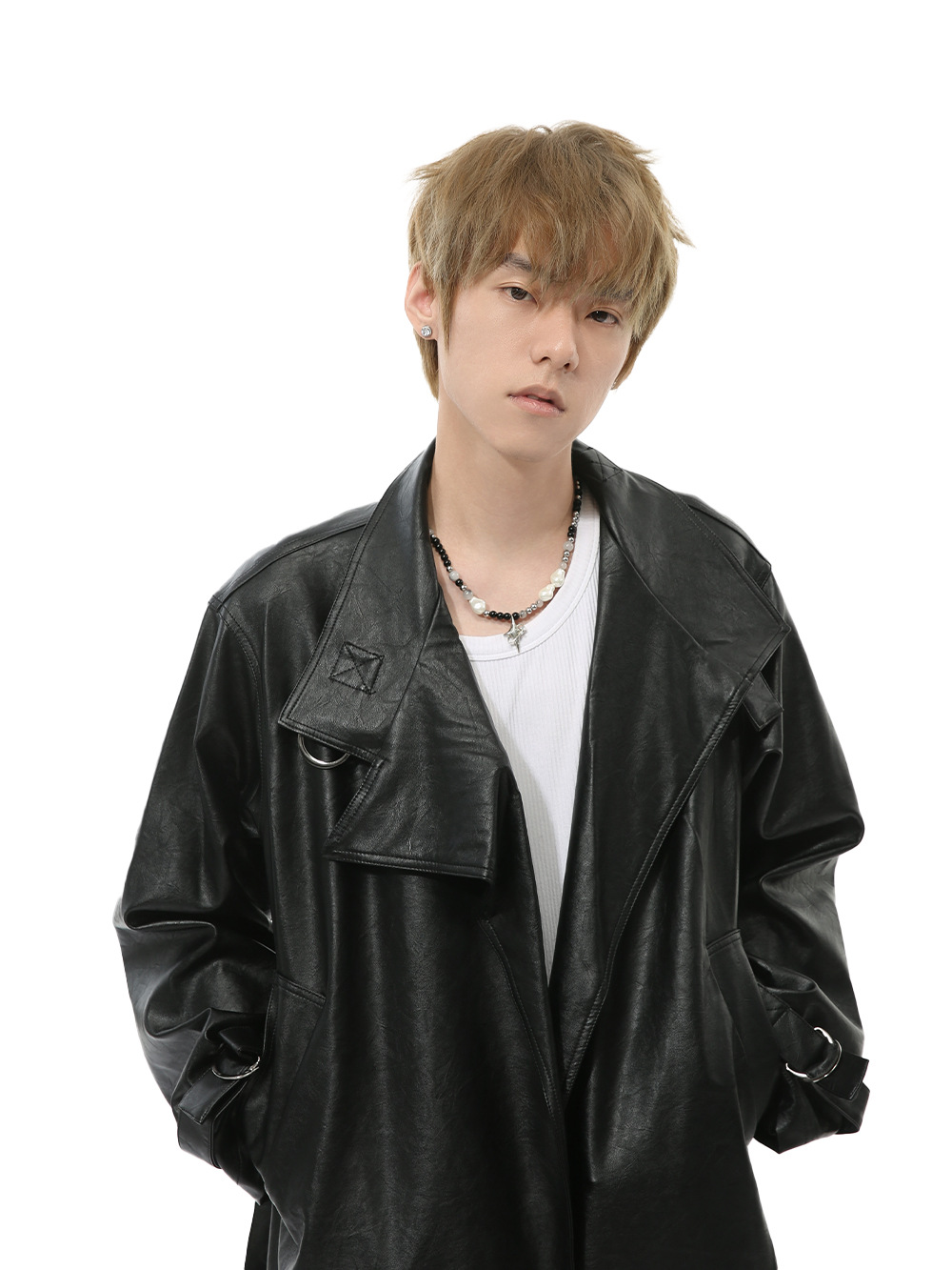 MTLCLOTHES Hombres| Nuevos productos de otoño estilo francés inglés de alto nivel de sensación de aire fresco y abrigo de rodilla casual