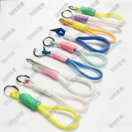 双色扣荧光色网纱绳挂件装饰 包包书包新款编织绳挂饰裤子编织绳