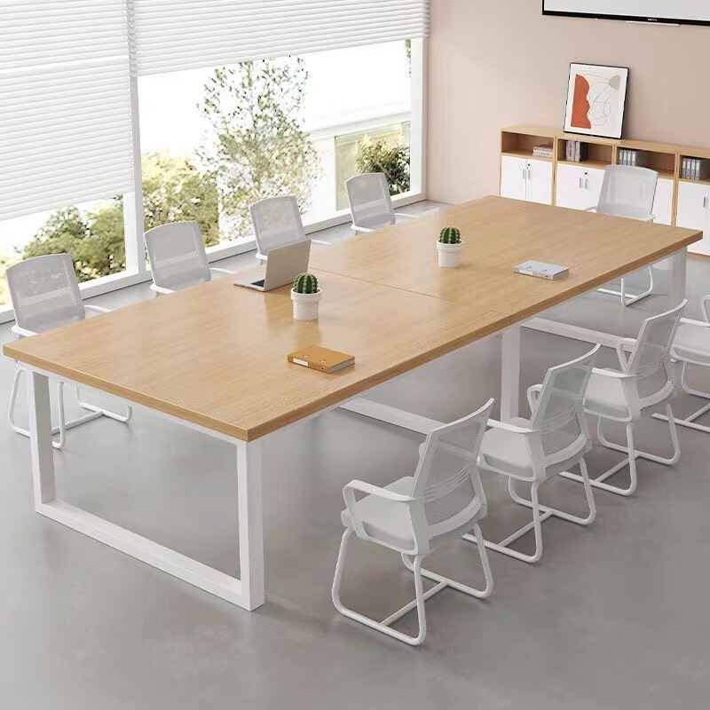 Simple Modern Conference Table, Office Desk and Chair Combination, Long Table, Work Table, Meeting and Negotiation Table, Rectangular Training Table