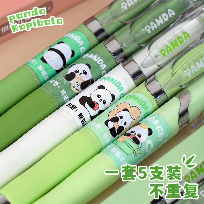 Bolígrafo de presión Kapibala Bolígrafo de firma de secado rápido Panda de alto valor st head 0.5 bolígrafo de góner al por mayor