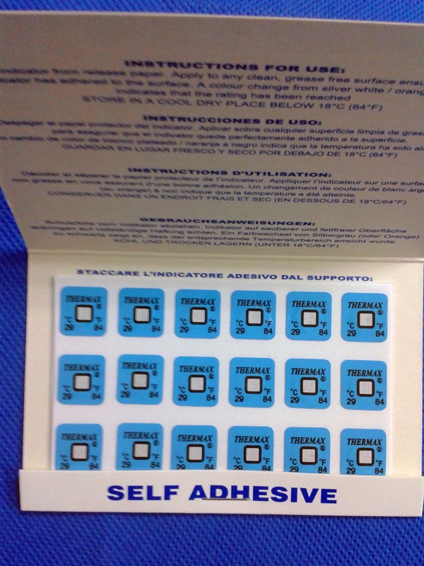 29度单格测温纸英国THERMAX温度纸TMC温度标签温度贴纸50片/本