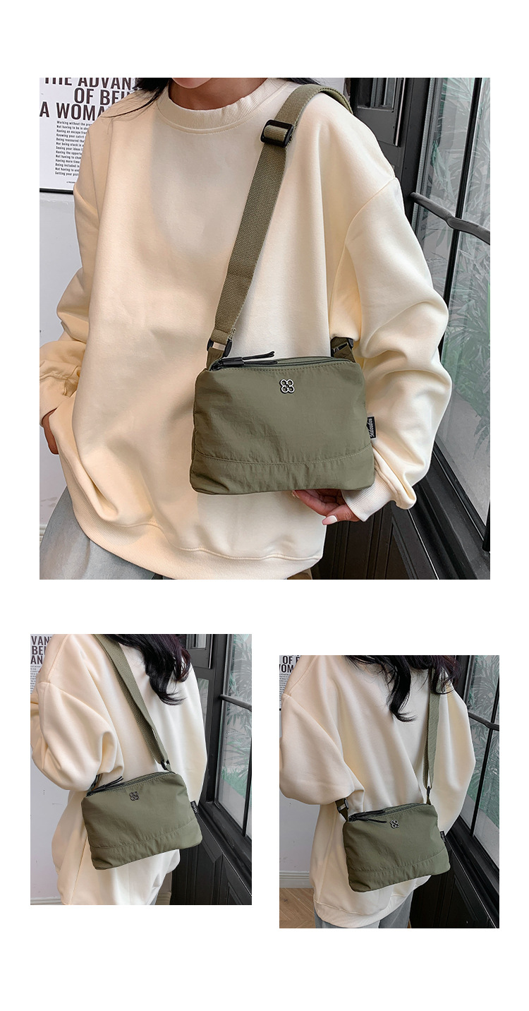 Kvinnors stor kapacitet, enfärgad, axelavancerad och minimalistisk, crossbody-väska för kvinnor, handväska i canvas, mobil_voghion.com