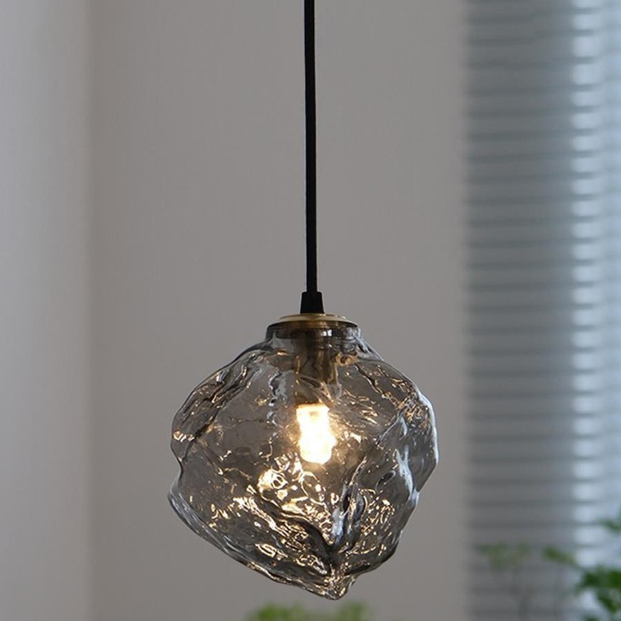 Minimalist Art Ice Block Restaurant Chandelier Internet Famous Creative Suspension Lamp Entrance Simple Magma Bar Console Table Bedroom Bedside Lamp