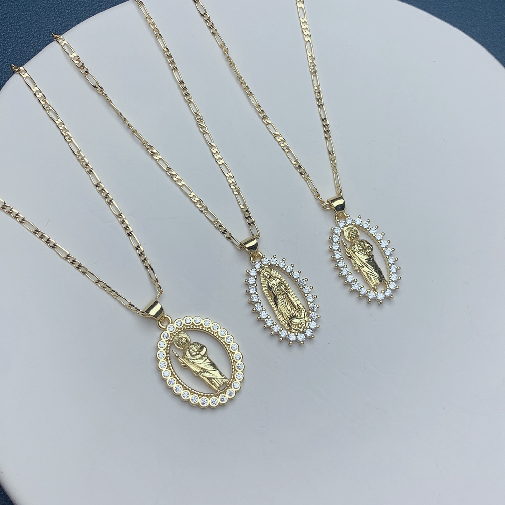 Holiday, Shopping Occasion Alloy Material Elegant Streetwear Geometric Alloy Plating Inlay Zircon Women's Pendant Necklace