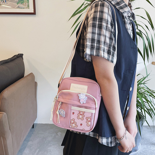  New Small Bag Japanese Cute Creative Transparent Student Crossbody Bag Women’s Casual Simple Shoulder Bag