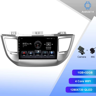 Suitable for 14-18 Hyundai Tucson Android Large Screen Central Control Navigation Stereo Gps Reversing Image (DVD Navigation) - quad-core-1g32gb-wifi
