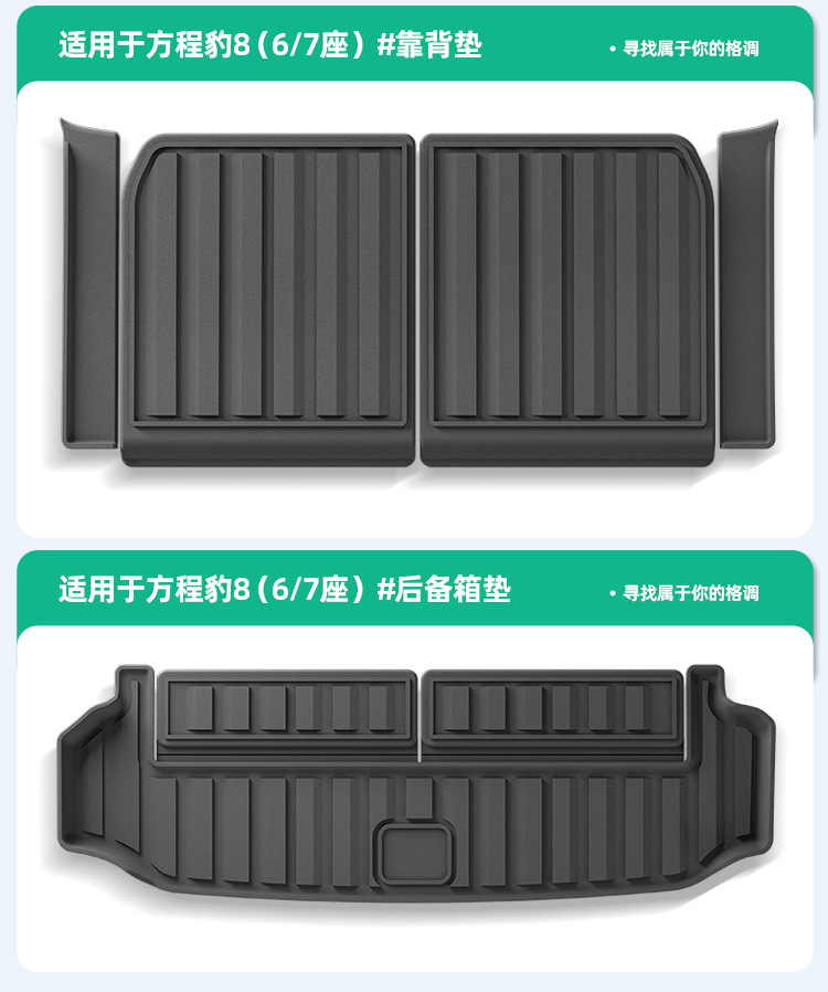 Suitable for 24 Models of Fangcheng Leopard 8 Car Floor Mats, Stain-Resistant Tpe Floor Mats, Special Car Floor Mats, Environmentally Friendly Trunk Mats