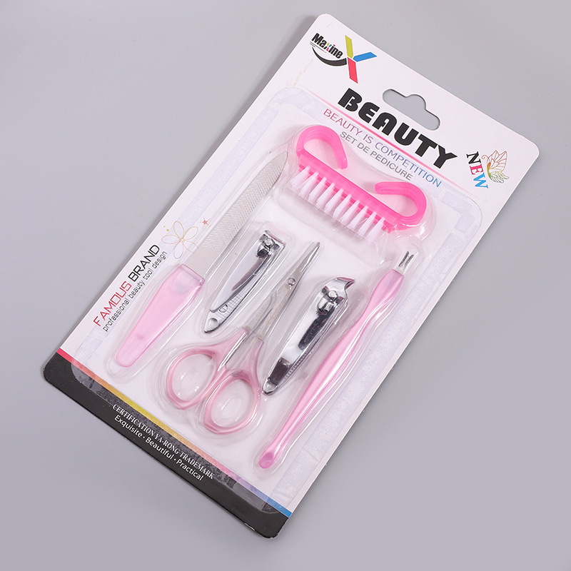 YARONG fabricante de cuchillo de pedicura conjunto de manicuras para limpiar la piel gruesa y dura de las uñas de los pies en el conjunto de tarjetas de aspiración de uñas de los pies