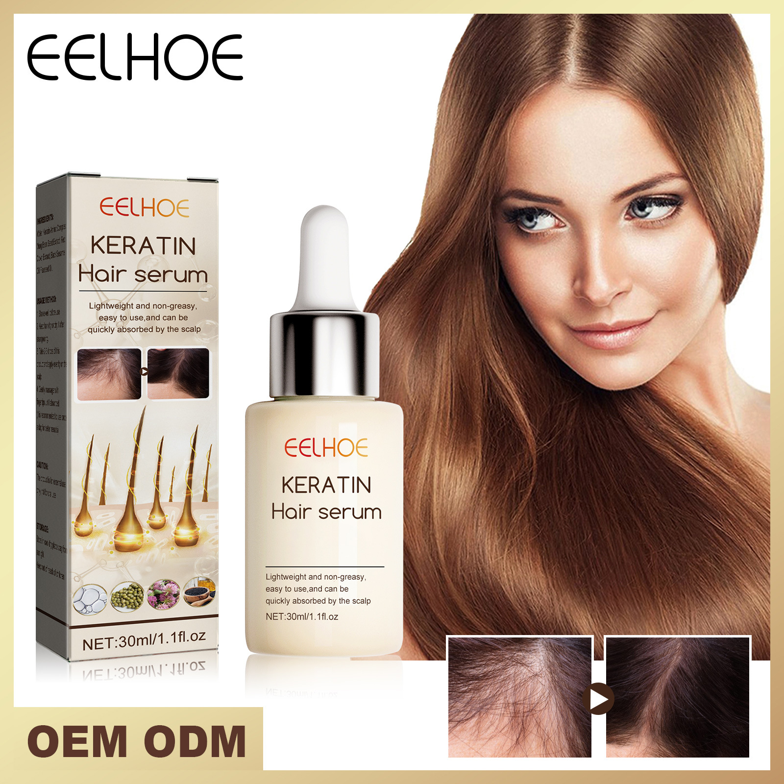 Essenza per capelli resistente, compatta, idratante, riparatrice dell'attaccatura delle radici, densa_voghion.com