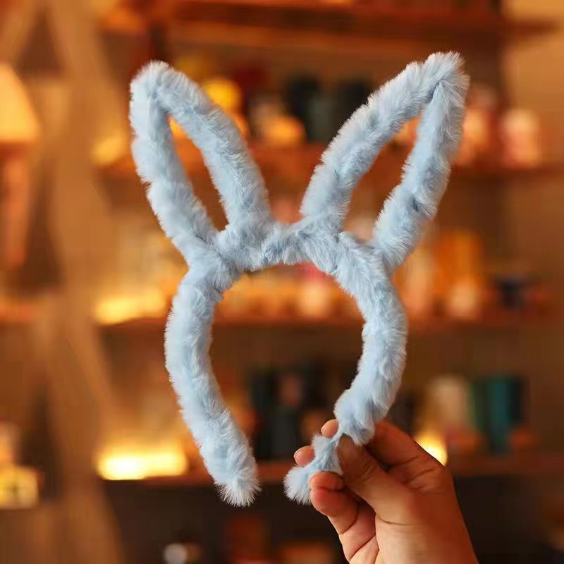 10cm 봉제 토끼 귀 선반 블루