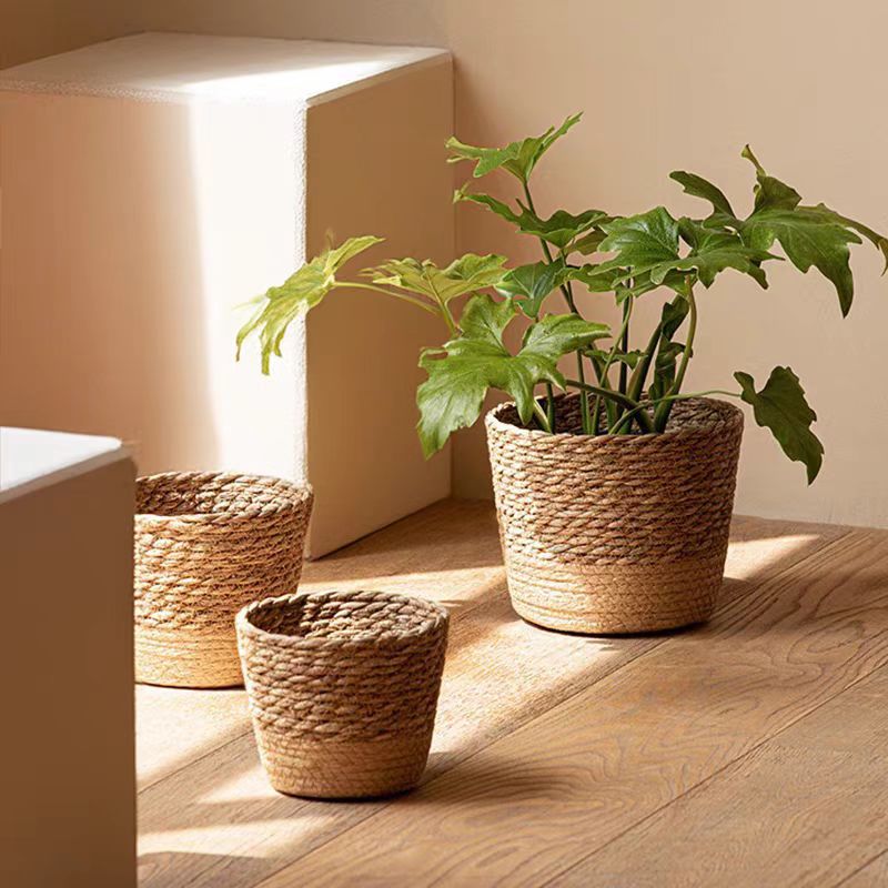 Handwoven Rattan Storage Basket With Lid And Inner Lining_voghion.com