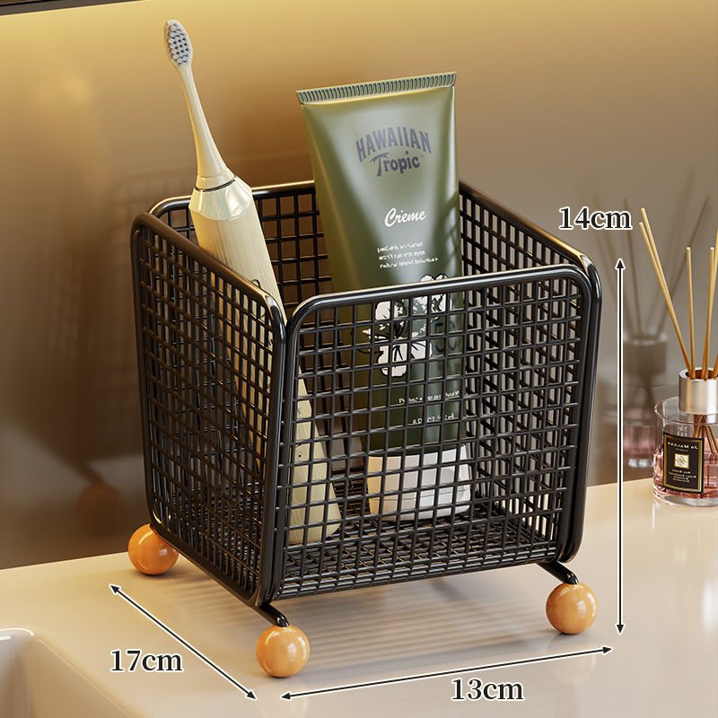Organizador de Baño para Lavabo de Hierro, Sin Perforación, para Escritorio image 8