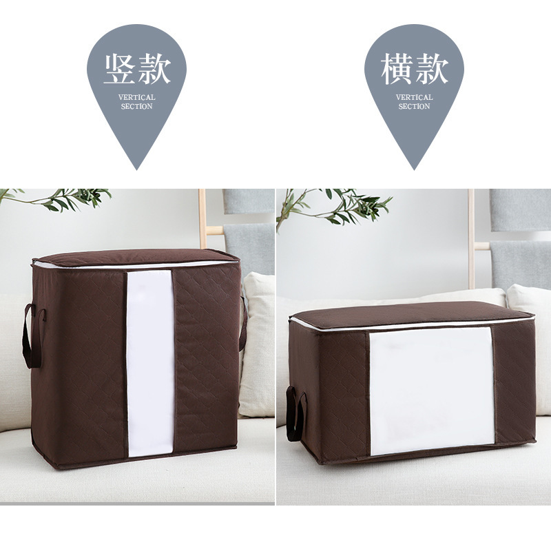 Transfronterizo nueva tela no tejida bolsa de almacenamiento de ropa edredón bolsa de organización en movimiento bolsa de almacenamiento de equipaje a prueba de humedad bolsa a prueba de polvo