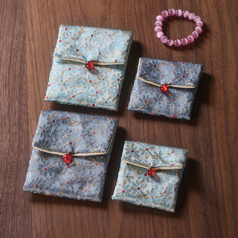 Jewelry Packaging Cloth Bag Chinese Jewelry Bag Jewelry Bag High-grade Brocade Embroidered Button Bag Bracelet Bag Handstring Bag