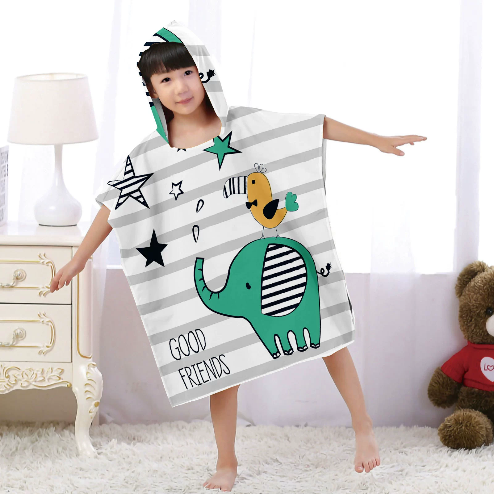 Маленькое животное полотенце с капюшоном пляжное полотенце Мыс Приморская одежда халат с капюшоном банное полотенце