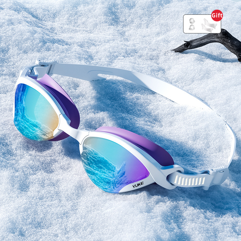 Set de Gafas de Natación de Policarbonato, Impermeable y Antiempañante