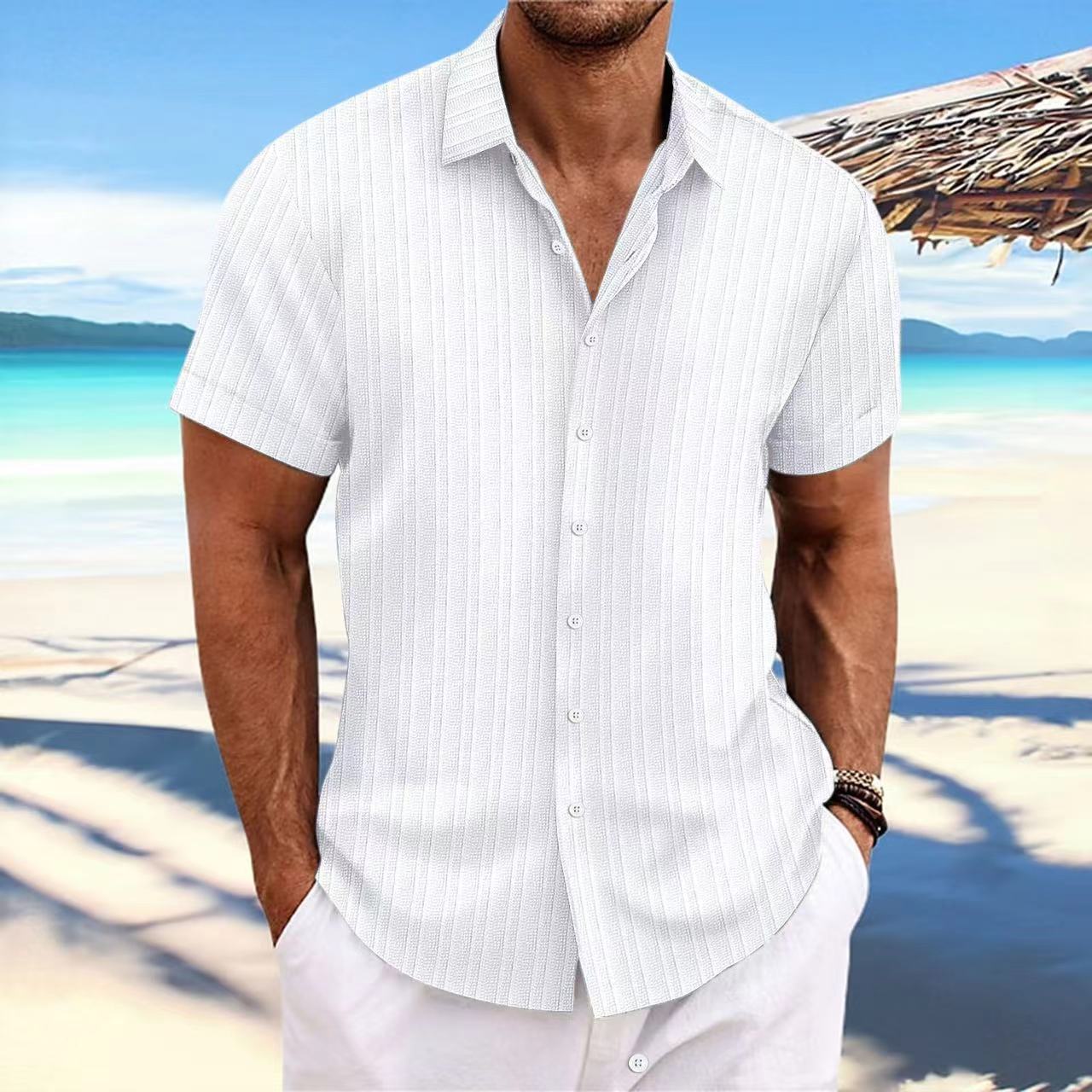 169g Weight Short Sleeve Sleeve Length Regular Sleeve Sleeve Type Cotton Blend, Cotton and Linen Fabric Type Regular Top Length Blouse Tops Type Casual, Street Occasion Turndown Neckline Loose Fit Type Solid Color Pattern Summer Season Men's Gender Simple Style, Classic Style Style Wholesale Men's Cotton Blend Cotton And Linen Simple Style Classic Style Solid Color Short Sleeve Men's Shirts 11