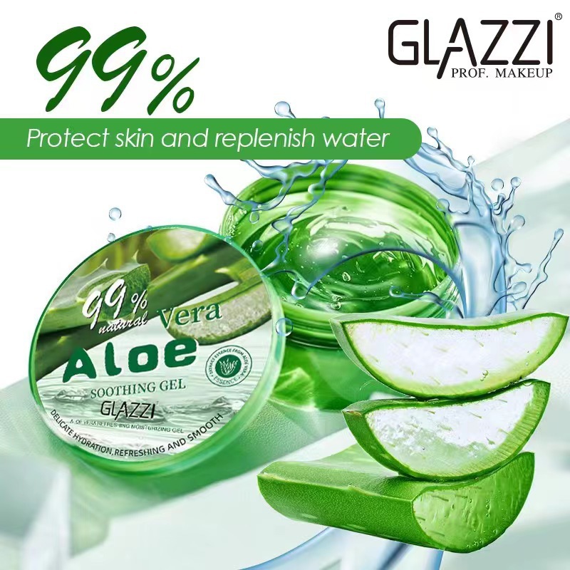 Aloe Vera gel aloe gel 98 en stock productos para el cuidado de la piel crema hidratante máscara facial masculina femenina 300g al por mayor