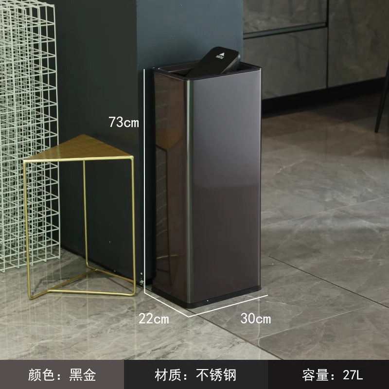 Basura de acero inoxidable toallitas de inodoro cubierta de papel de toallitas de gran capacidad oficina pasillo de caída directa cubo de almacenamiento