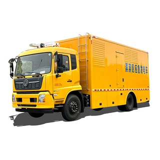 400KW应急电源车 静音降噪厢体 进排风系统 线缆绞盘 降噪网孔板