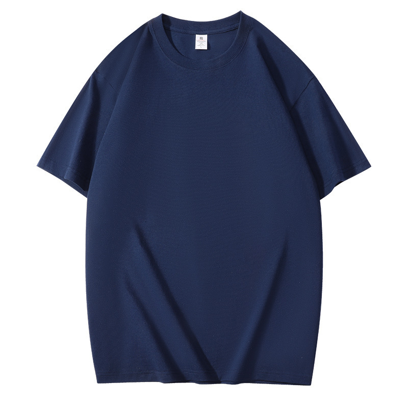 200 グラム純綿 Tシャツ新疆ラウンドネック純白底ヘビーウェイト Tシャツ純綿半袖 Tシャツ男性と女性のためのルーズ|undefined