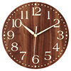 12 -inch personalized round night light wood clock creative wood grain design clock home decoration clock watch factory wholesale