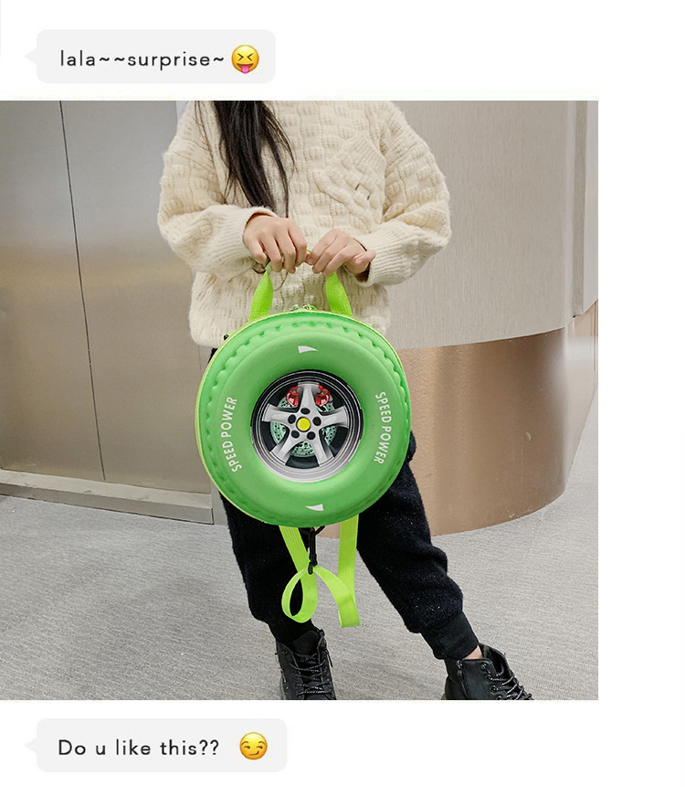 2022 Spring New stylish and high-quality tire bag, Korean style simple and fashionable casual handbag, crossbody children's schoolbag undefined