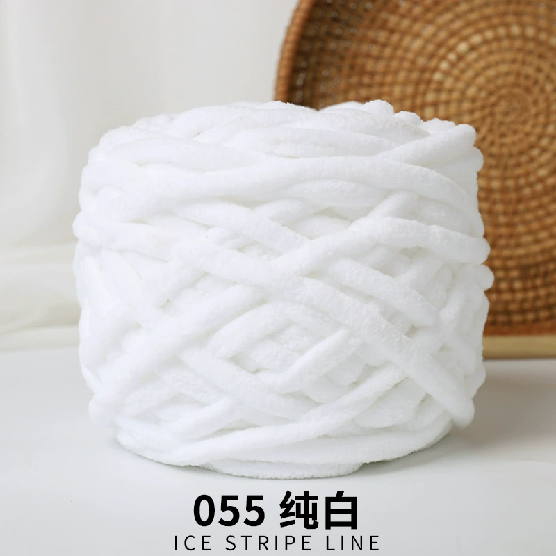 Yarn ball 100% polyester, bulky soft DIY scarf yarn, baby colors, 11×11×12 cm