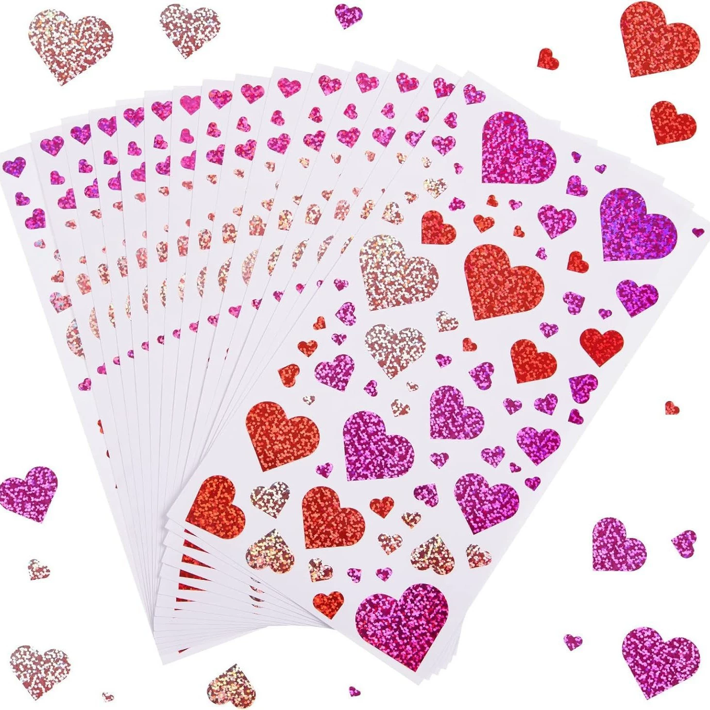 Самоклеящиеся декоративные любовные лазерные бумажные этикетки День Святого Валентина дети награды конверт подарочная упаковка