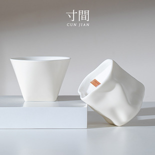 Inch Nordic simple ins style white porcelain aromatherapy candle Cup DIY modern geometric container single home decoration