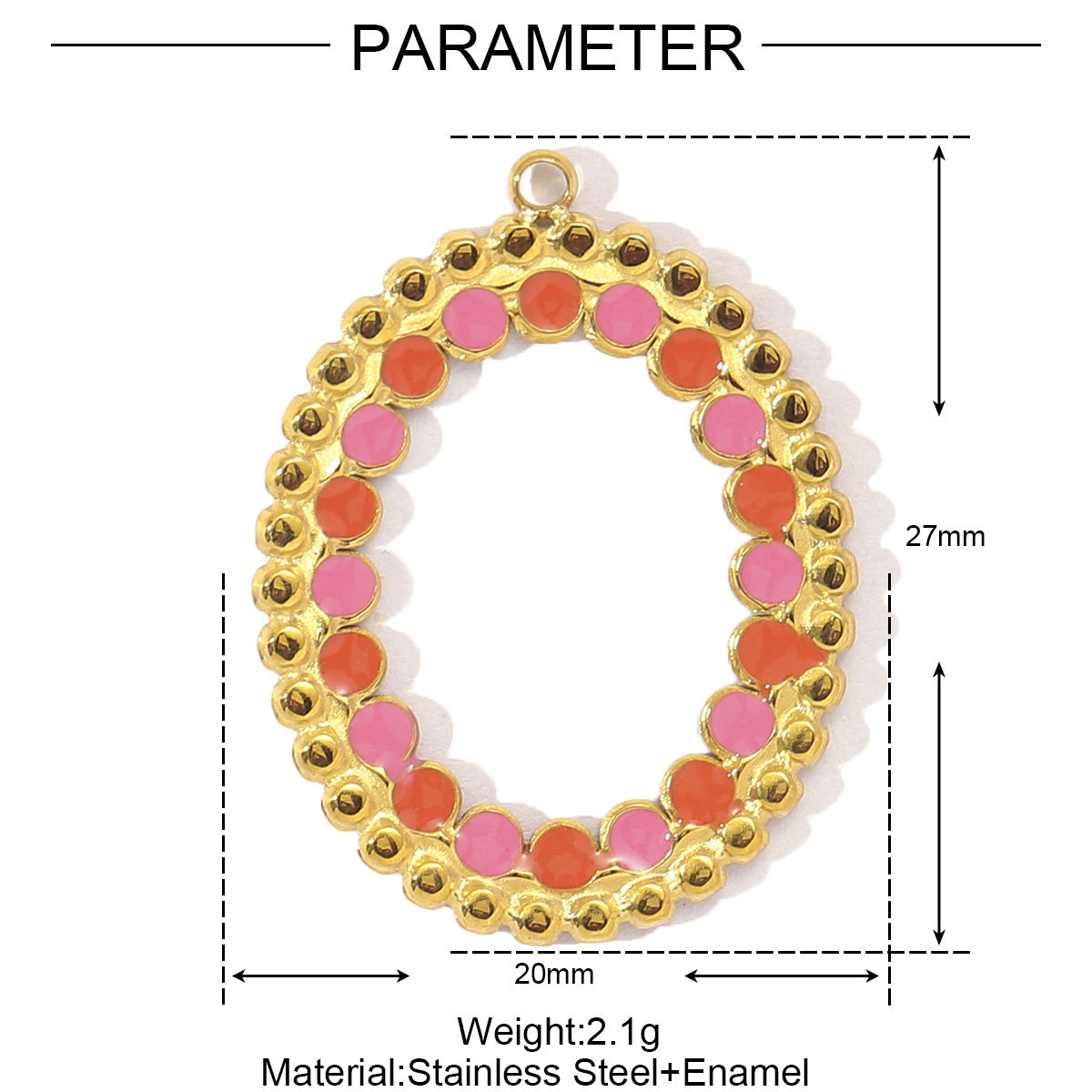 12g Weight PVD Coated Gold Plating Process Pendant Jewelry Making Type 3 PCS/Package Quantity 304 Stainless Steel Material Geometric, chili Pattern Cute, Retro Style Plating Craft 3 PCS/Package 304 Stainless Steel Geometric Chili Polished Pendant DIY Ornament Accessories 10