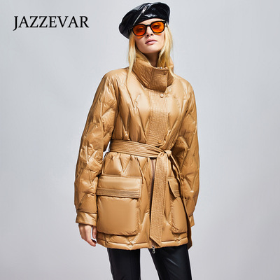 Waist Frenum Little Duck Down Jiaze 2022 winter new pattern Stand collar Quilted keep warm coat