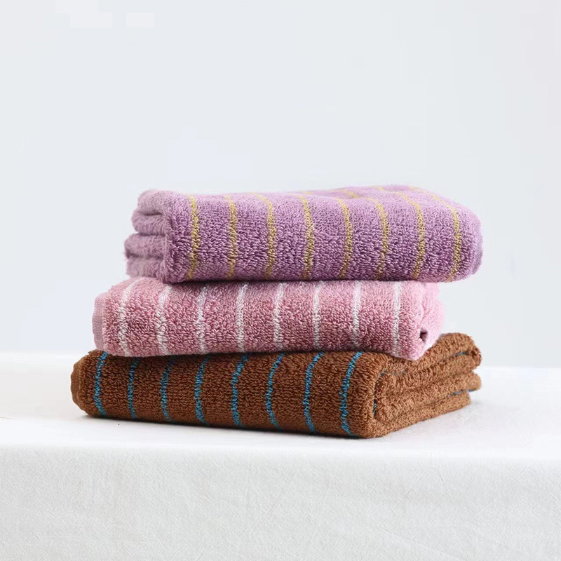 New combed cotton skin-friendly towel pure cotton A simple cotton towel retro color matching bathroom absorbent bath towel New combed cotton skin-friendly towel pure cotton A simple cotton towel retro color matching bathroom absorbent bath towel