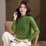 2025新款秋冬季宽松显瘦打底衫内搭毛衣洋气花色小个子针织衫青年，女装针织衫/毛衣，妃慕昵服饰