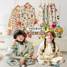 25冬装韩国儿童法兰绒加厚分腿睡袋宝宝保暖睡衣连体衣防踢被家居