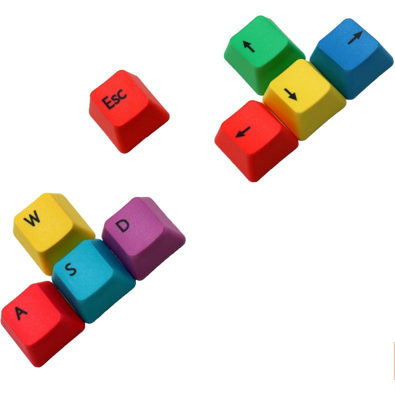 WASD dirección clave sublimación keycap color suplemento RGBY personalidad color a juego PBT teclado mecánico keycap