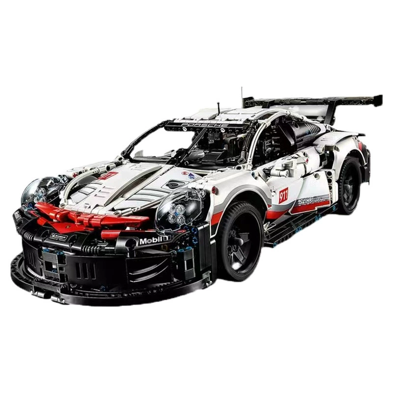 Конструктор гоночного автомобиля LEGO-совместимый (Porsche 911/GT3), 1 600–4 031 дет., с пультом и подсветкой