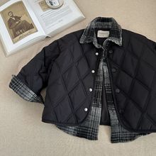 儿童假两件羽绒棉服2025冬款外套女童男童棒球服童装外套