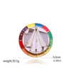 Cold and warm color wheelkaro Chinese broohes Chinese broom
