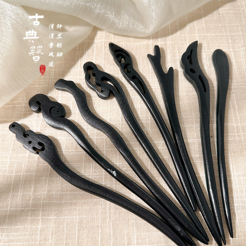 Nuevo estilo chino de madera de sándalo pinzas de cabello para mujeres de alta calidad pinzas de cabello pinzas de madera de viaje diario 2026 nuevo toque de cabeza