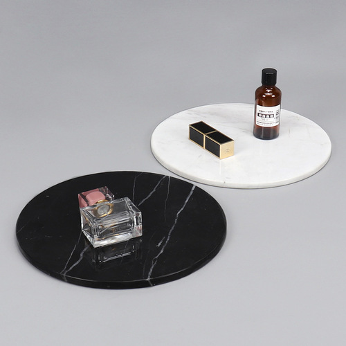 Marble bathroom sink round tray ins light luxury cosmetics jewelry bathroom storage display ornaments