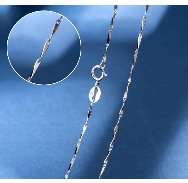 Chain Necklace Classification 1 Piece 925 Sterling Silver Geometric 925 Sterling Silver Melon Seeds Chain Cable Chain Box Chain Chain Necklace