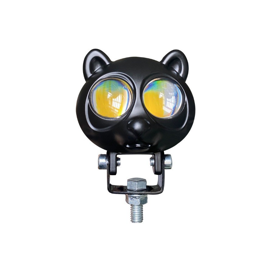 New wide-voltage panda-shaped LED motorcycle/electric scooter/battery-powered vehicle headlights, featuring high brightness and both high and low beam options, for vehicle modification