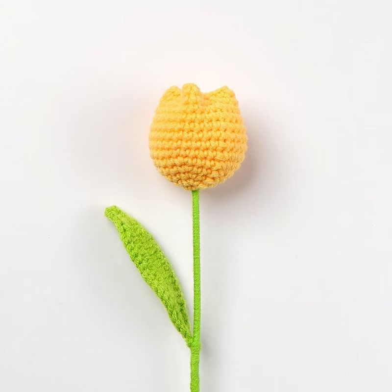 成品手工钩织郁金香毛线永生花情人节生日礼物ins网红仿真鲜花束|undefined