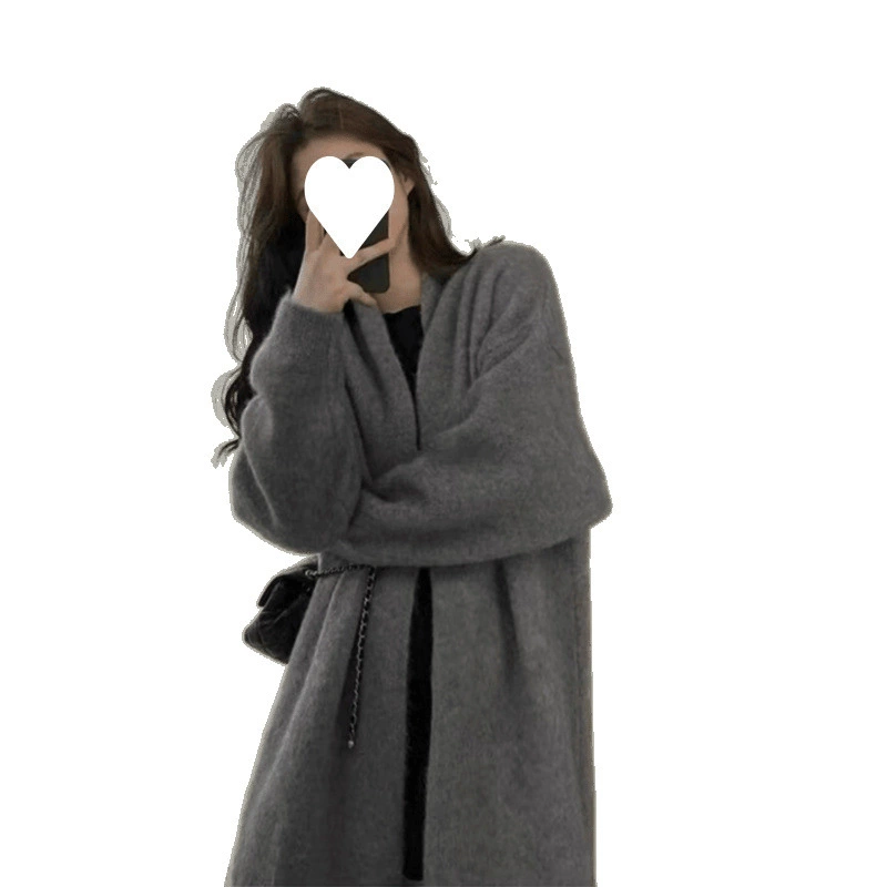 Кардиган, милый длинный свитер, oversize, средней длины