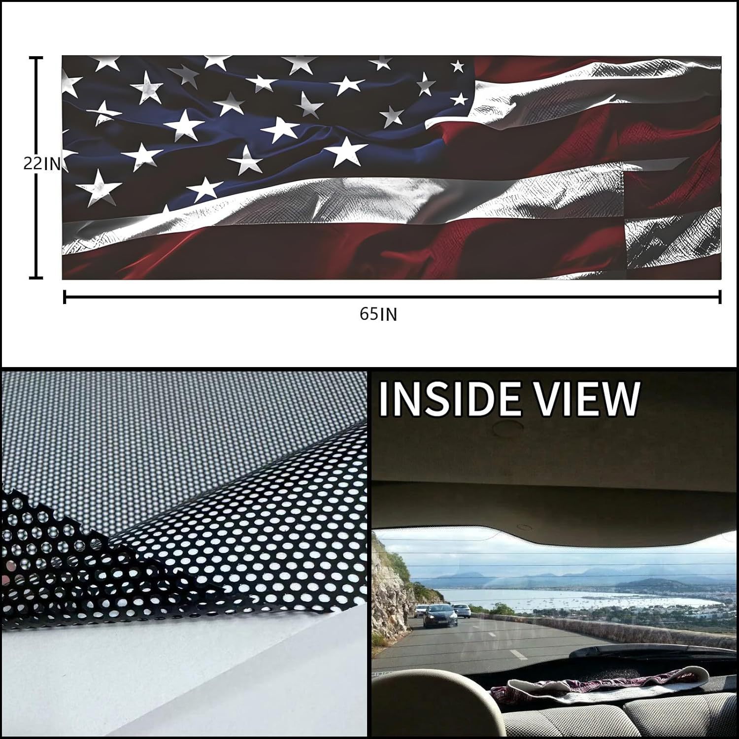Pegatinas de ventana trasera de camión de 65x22 pulgadas para la mayoría de las camionetas SUV
